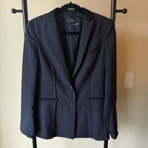 rag & bone Midnight Blue wool and silk Blazer